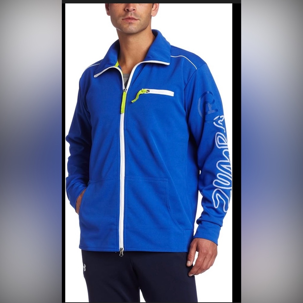 Zumba Blue Zip-Up Jacket with White Accents